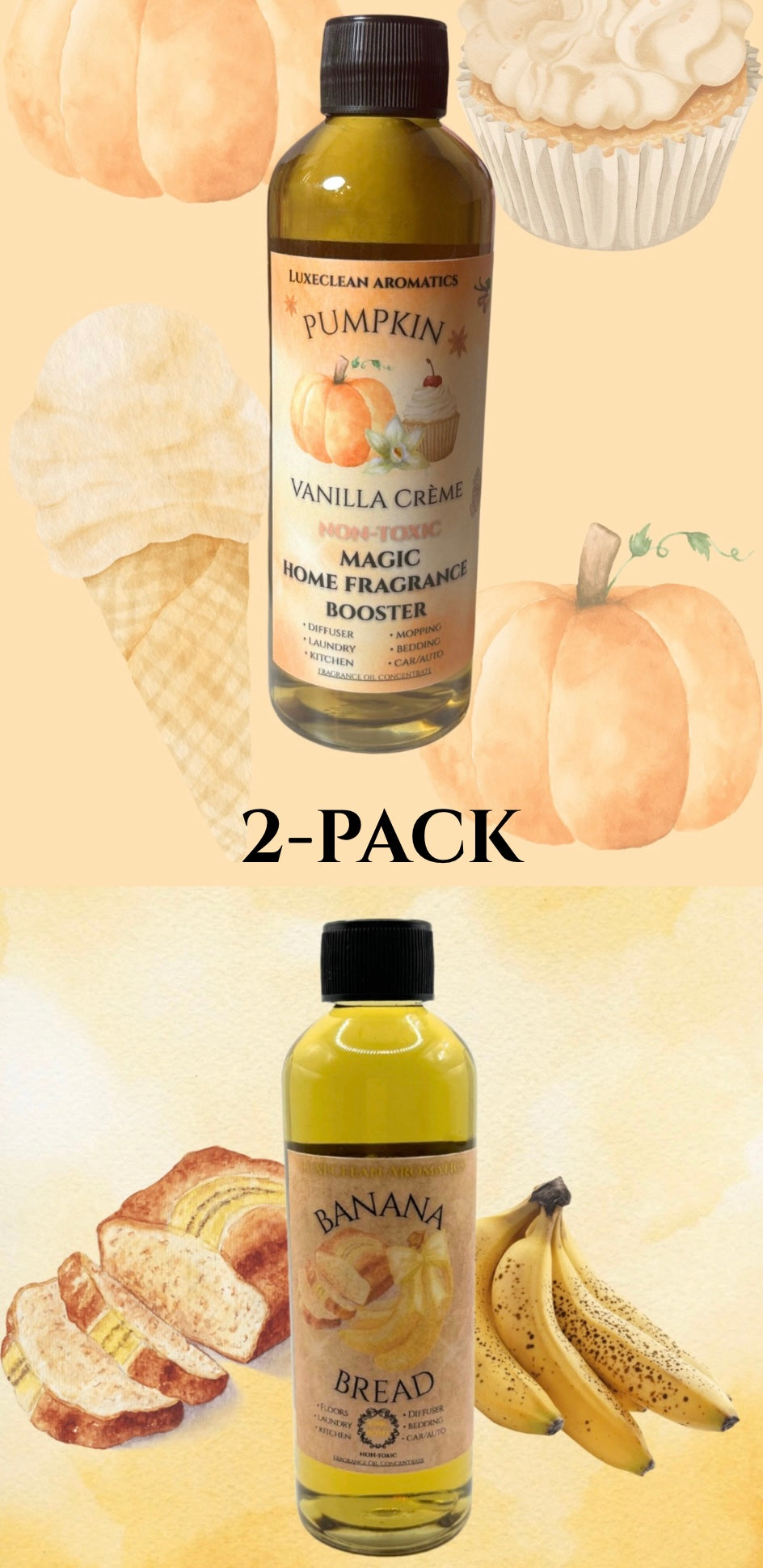 *FALL BUNDLE* Pumpkin Vanilla Crème + Banana Bread Bundle (Pack of 2)