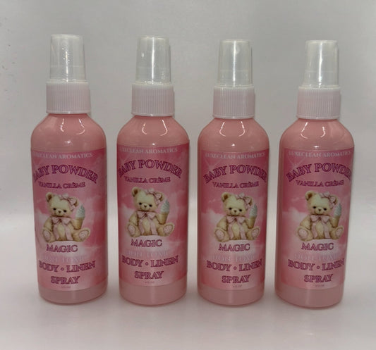 Baby Powder Vanilla Crème - Body/Linens Mist (Pack of 4)