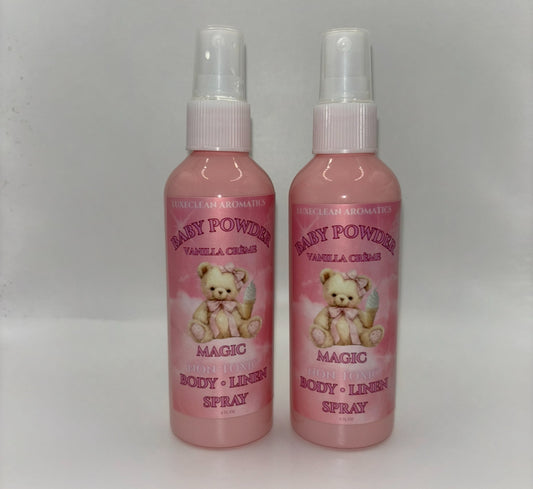 Baby Powder Vanilla Crème - Body/Linens Mist (Pack of 2)