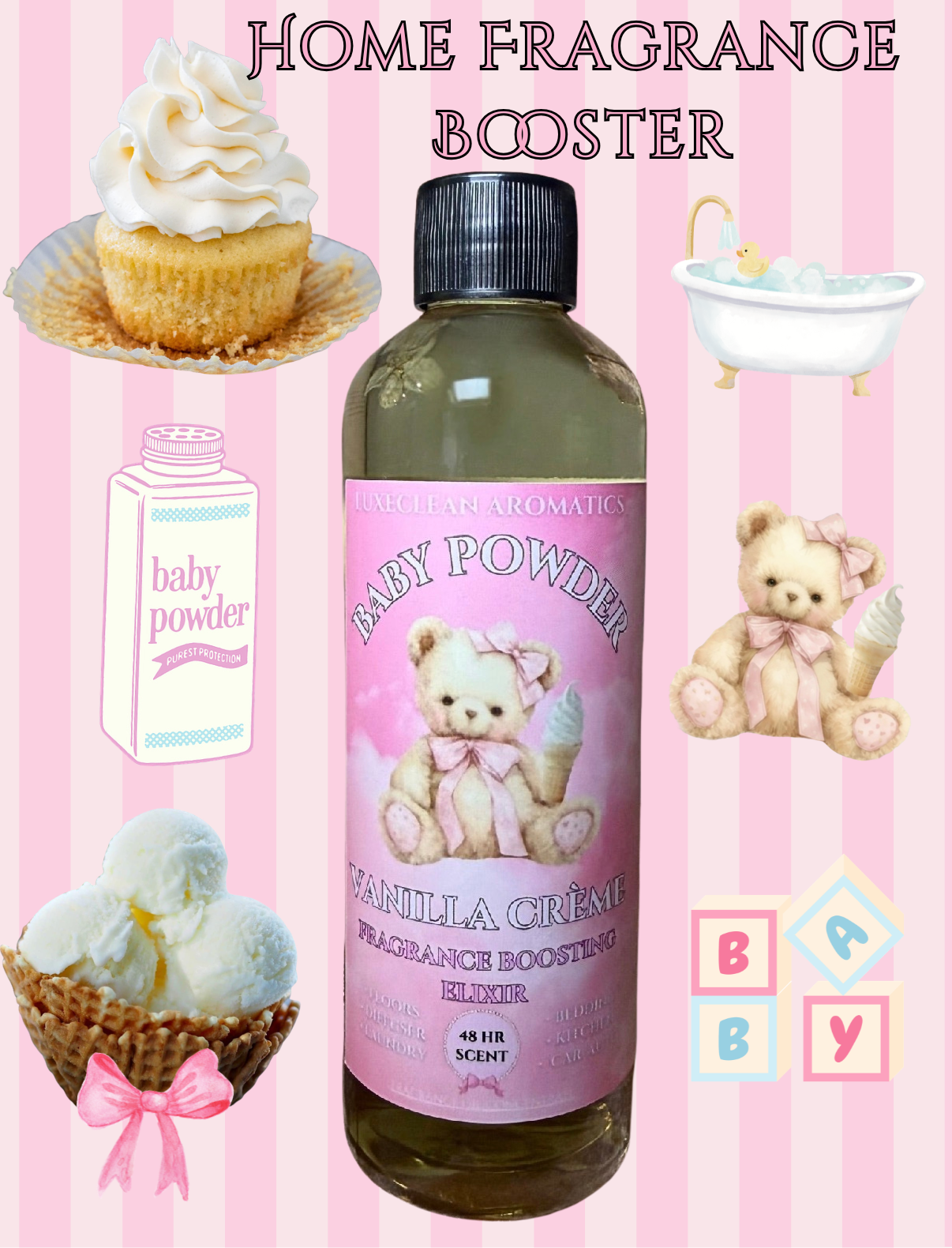 Baby Powder Vanilla Crème | Luxury Home Fragrance Booster